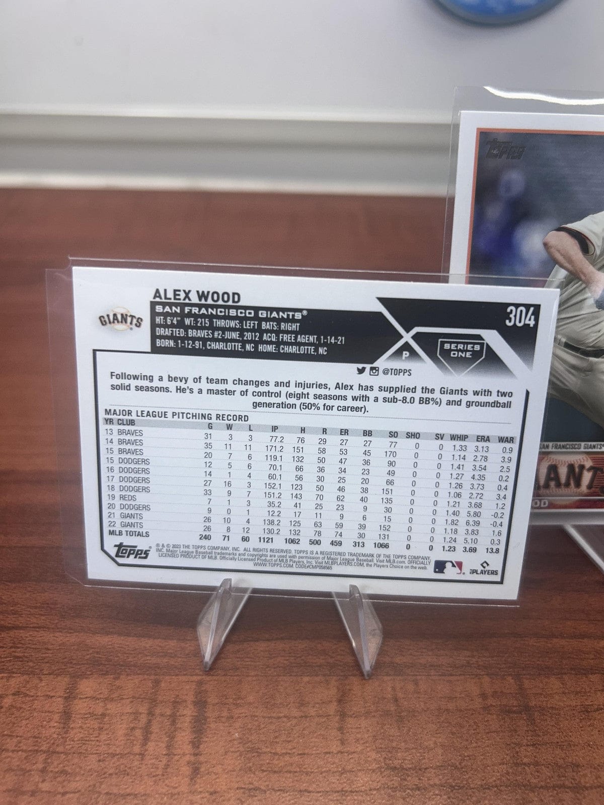Cheap Sneaks Footwear/Sports Cards Baseball Card Alex Wood 2023 Topps #304 San Francisco Giants