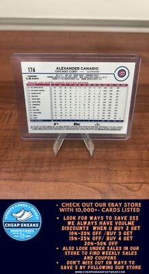 Cheap Sneaks Footwear/Sports Cards Baseball Card Alexander Canario (RC) 2024 Topps Chrome #174 Chicago Cubs