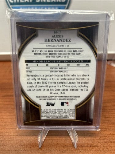 Cheap Sneaks Footwear/Sports Cards Baseball Card Alexis Hernandez #4/5 2023 Bowman Invicta Red Refractor Parallel Cubs