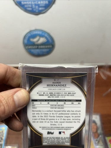 Cheap Sneaks Footwear/Sports Cards Baseball Card Alexis Hernandez #4/5 2023 Bowman Invicta Red Refractor Parallel Cubs