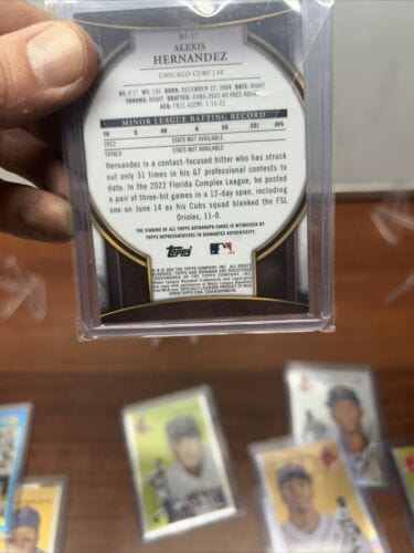 Cheap Sneaks Footwear/Sports Cards Baseball Card Alexis Hernandez #4/5 2023 Bowman Invicta Red Refractor Parallel Cubs