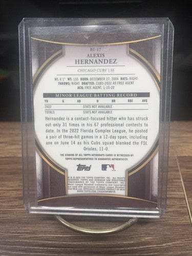 Cheap Sneaks Footwear/Sports Cards Baseball Card Alexis Hernandez Chi. Cubs2023 Bowman Invicta Autograph BI-17 Refracto
