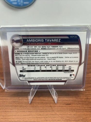 Cheap Sneaks Footwear/Sports Cards Baseball Card Ambioris Tabarez 2023 1st Bowman Chrome Prospect #BCP-33 Atlanta Brave