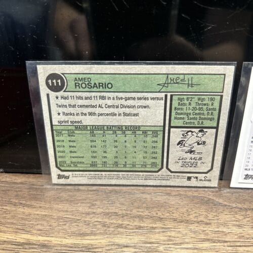 Cheap Sneaks Footwear/Sports Cards Baseball Card Amed Rosario Cleveland Gurdians Lot(2) 2021 Topps Series 2, 2023 Topps