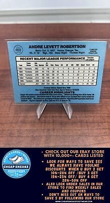 Cheap Sneaks Footwear/Sports Cards Baseball Card Andre Robertson 1986 Donruss #469 New York Yankees
