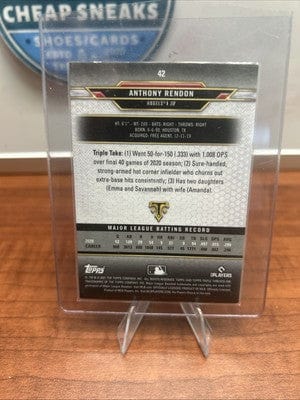 Cheap Sneaks Footwear/Sports Cards Baseball Card Anthony Rendon 2021 Topps Triple Threads #42 Angels