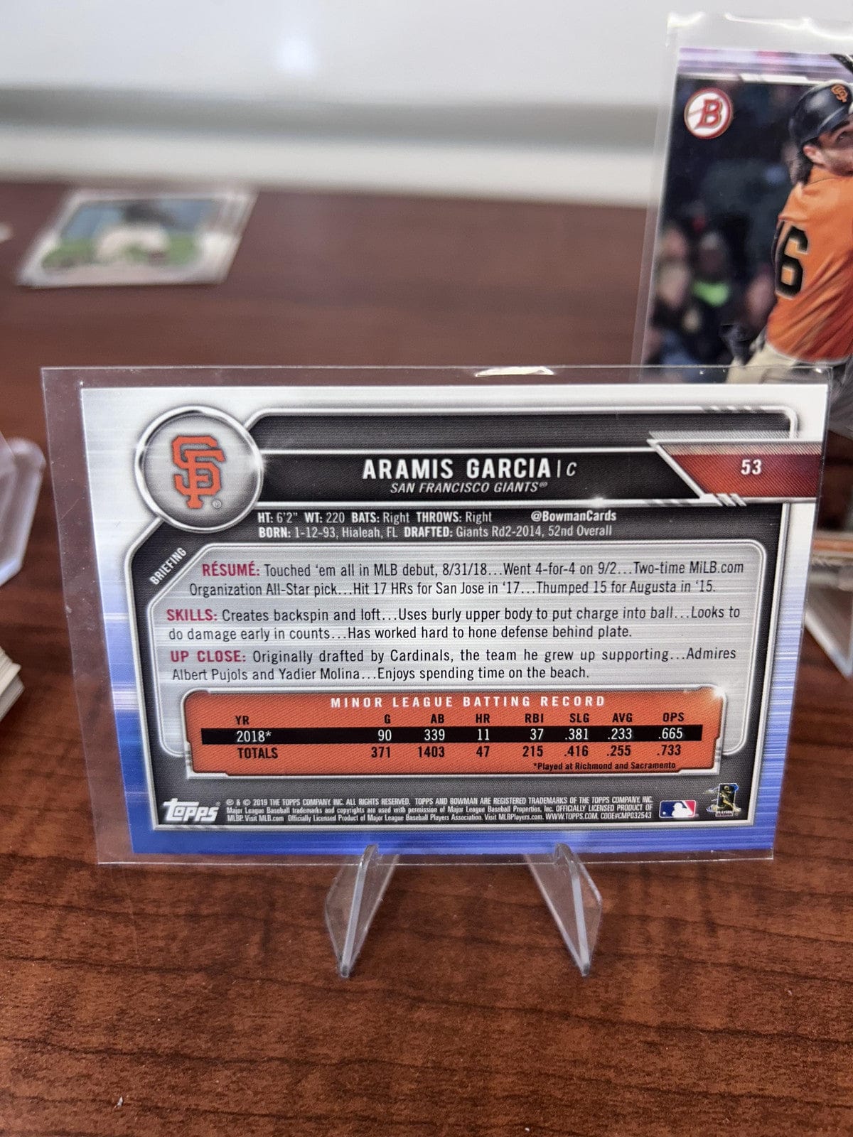 Cheap Sneaks Footwear/Sports Cards Baseball Card Aramis Garcia RC 2019 Bowman #53 San Francisco Giants