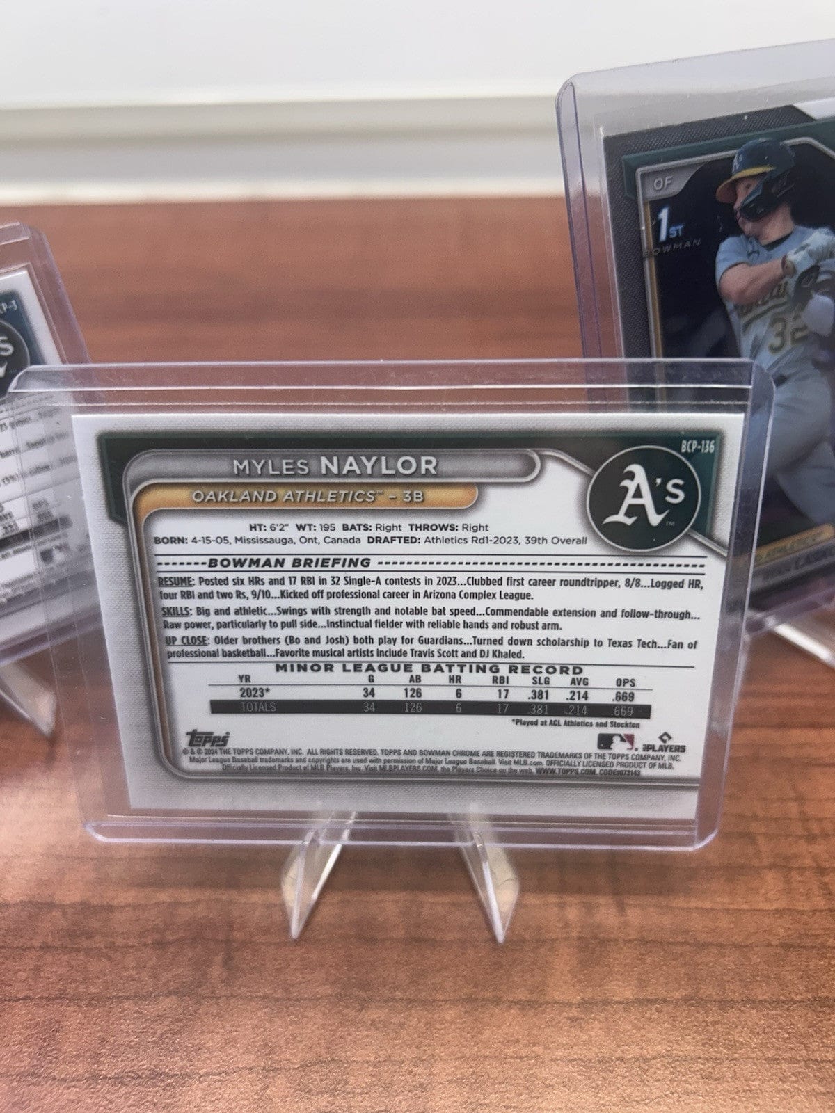 Cheap Sneaks Footwear/Sports Cards Baseball Card Athletics 2024 Bowman Chrome,23 Topps Chrome Lot Myles Naylor,Jacob Wi