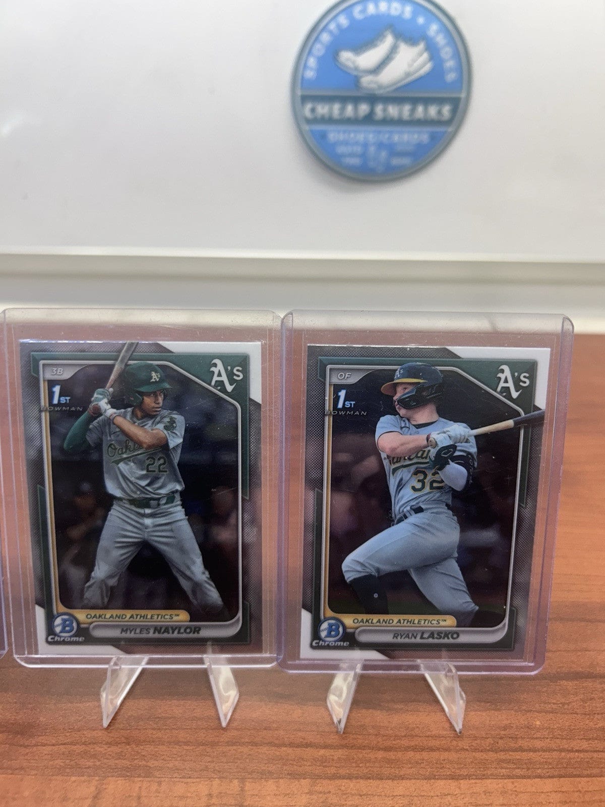 Cheap Sneaks Footwear/Sports Cards Baseball Card Athletics 2024 Bowman Chrome,23 Topps Chrome Lot Myles Naylor,Jacob Wi