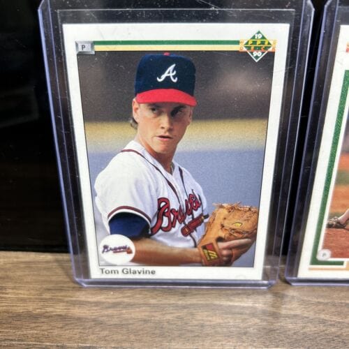 Cheap Sneaks Footwear/Sports Cards Baseball Card Atlanta Braves Lot(2) 91 Upper Deck John Smoltz 90 Upperdeck Tom Glavi