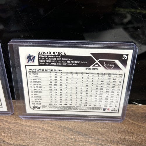 Cheap Sneaks Footwear/Sports Cards Baseball Card Avisail Garcia Lot(2) 2023 Topps Chrome X-Factor Refractor+Base#35 Mia
