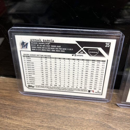Cheap Sneaks Footwear/Sports Cards Baseball Card Avisail Garcia Lot(2) 2023 Topps Chrome X-Factor Refractor+Base#35 Mia