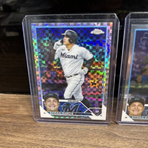Cheap Sneaks Footwear/Sports Cards Baseball Card Avisail Garcia Lot(2) 2023 Topps Chrome X-Factor Refractor+Base#35 Mia