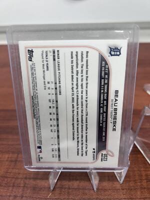 Cheap Sneaks Footwear/Sports Cards Baseball Card Beau Brieske RC 2022 Topps Update #US23 Detroit Tigers
