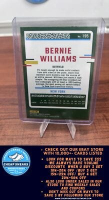 Cheap Sneaks Footwear/Sports Cards Baseball Card Bernie Williams 2023 Donruss #195 New York Yankees