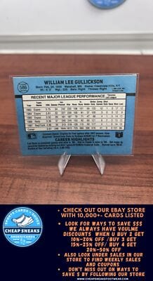 Cheap Sneaks Footwear/Sports Cards Baseball Card Bill Gullickson 1988 Donruss #586 New York Yankees