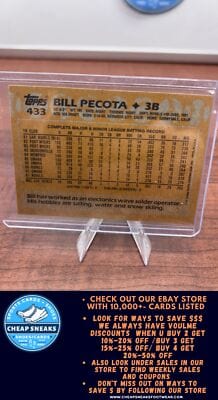 Cheap Sneaks Footwear/Sports Cards Baseball Card Bill Pecota RC 1988 Topps #433 Kansas City Royals
