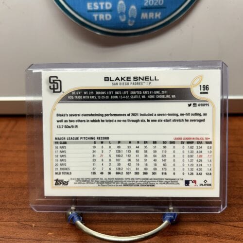 Cheap Sneaks Footwear/Sports Cards Baseball Card Blake Snell 2022 Topps Chrome #196 San Diego Padres