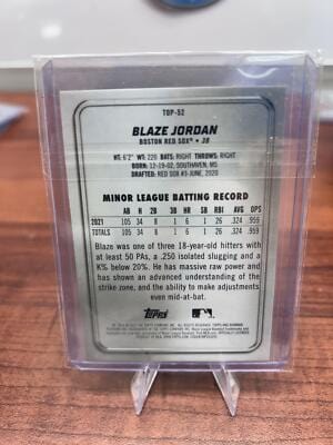 Cheap Sneaks Footwear/Sports Cards Baseball Card Blaze Jordan 2022 Bowman Platinum Top Prospects #TOP-52 Boston Red Sox