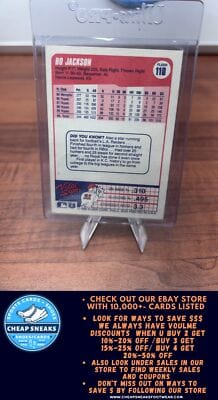 Cheap Sneaks Footwear/Sports Cards Baseball Card Bo Jackson 1990 Fleer #110b Kansas City Royals
