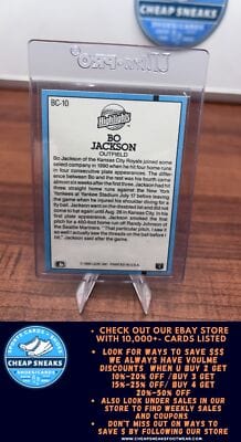 Cheap Sneaks Footwear/Sports Cards Baseball Card Bo Jackson 1991 Donruss Bonus Cards #BC-10 Kansas City Royals
