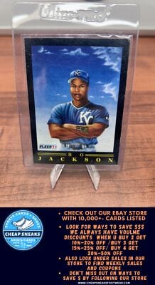 Cheap Sneaks Footwear/Sports Cards Baseball Card Bo Jackson 1991 Fleer Pro-Visions #5 Kansas City Royals
