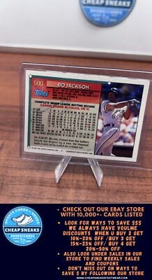 Cheap Sneaks Footwear/Sports Cards Baseball Card Bo Jackson 1994 Topps #500 Chicago White Sox