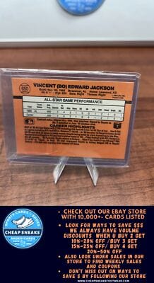 Cheap Sneaks Footwear/Sports Cards Baseball Card Bo Jackson ERR 1990 Donruss #650b Kansas City Royals