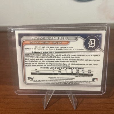 Cheap Sneaks Footwear/Sports Cards Baseball Card Bo Naylor, O Gonzalez, J Ramirez, Bibee, Bieber 2024 Bowman Chrome - Prospect Autographs Clayton Campbell #CPA-CCA RC