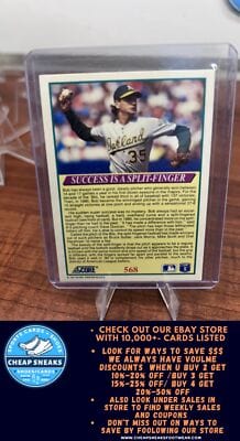 Cheap Sneaks Footwear/Sports Cards Baseball Card Bob Welch 1991 Score #568 Oakland Athletics