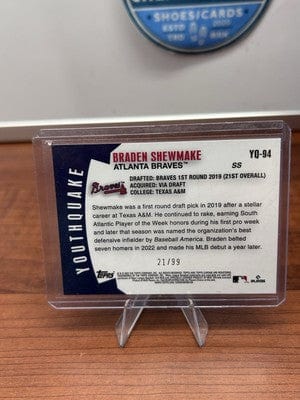 Cheap Sneaks Footwear/Sports Cards Baseball Card Braden Shewmake 2023 Topps Chrome Update Youthquake #YQ-94 /99 Breaker