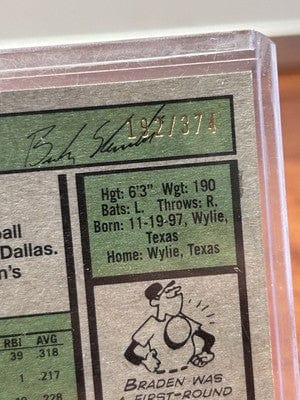 Cheap Sneaks Footwear/Sports Cards Baseball Card BRADEN SHEWMAKE (RC) 2023 Topps Heritage High Number CHROME REFRACTOR /374 #63
