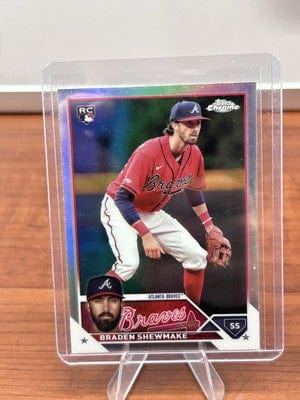 Cheap Sneaks Footwear/Sports Cards Baseball Card BRADEN SHEWMAKE (RC) 2023 Topps Heritage High Number CHROME REFRACTOR /374 #63