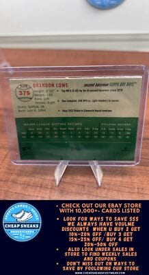 Cheap Sneaks Footwear/Sports Cards Baseball Card Brandon Lowe 2023 Topps Chrome Platinum Anniversary #375 Tampa Bay Ray