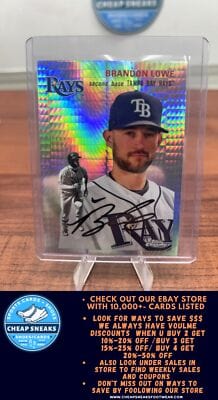Cheap Sneaks Footwear/Sports Cards Baseball Card Brandon Lowe 2023 Topps Chrome Platinum Anniversary Prism Refractor #3