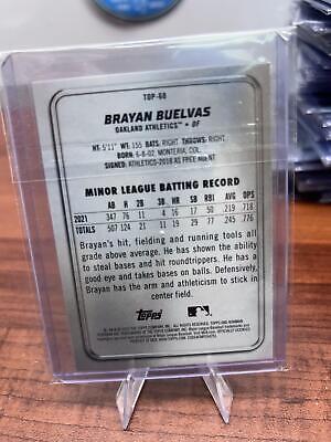 Cheap Sneaks Footwear/Sports Cards Baseball Card Brayan Buelvas 2022 Bowman Platinum Ice Foilboard #TOP-68 Athletics