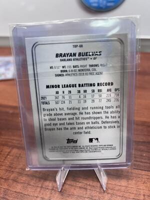 Cheap Sneaks Footwear/Sports Cards Baseball Card Brayan Buelvas 2022 Bowman Platinum Top Prospects #TOP-68 Oakland Athl
