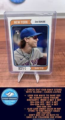 Cheap Sneaks Footwear/Sports Cards Baseball Card Brett Baty 2023 Topps Heritage #265b New York Mets