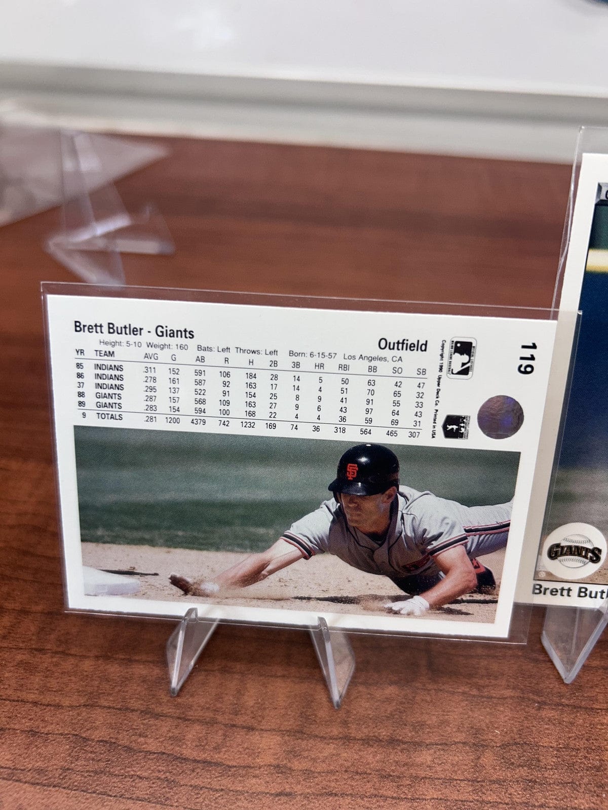 Cheap Sneaks Footwear/Sports Cards Baseball Card Brett Butler 1990 Upper Deck #119b San Francisco Giants