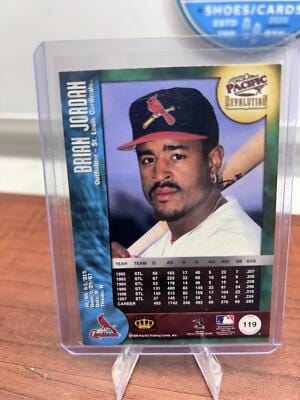 Cheap Sneaks Footwear/Sports Cards Baseball Card Brian Jordan SN 1998 Pacific Revolution Shadow Series #119 St. Louis C