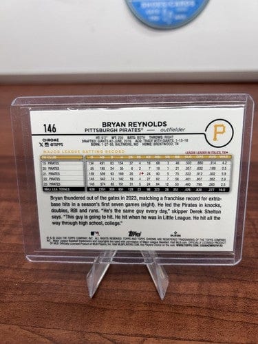 Cheap Sneaks Footwear/Sports Cards Baseball Card Bryan Reynolds 2024 Topps Chrome Logofractor Purple /250 #146 Pirates