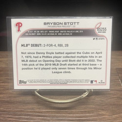 Cheap Sneaks Footwear/Sports Cards Baseball Card BRYSON STOTT RC 2022 TOPPS UPDATE ROOKIE DEBUT PHILADELPHIA PHILLIES #