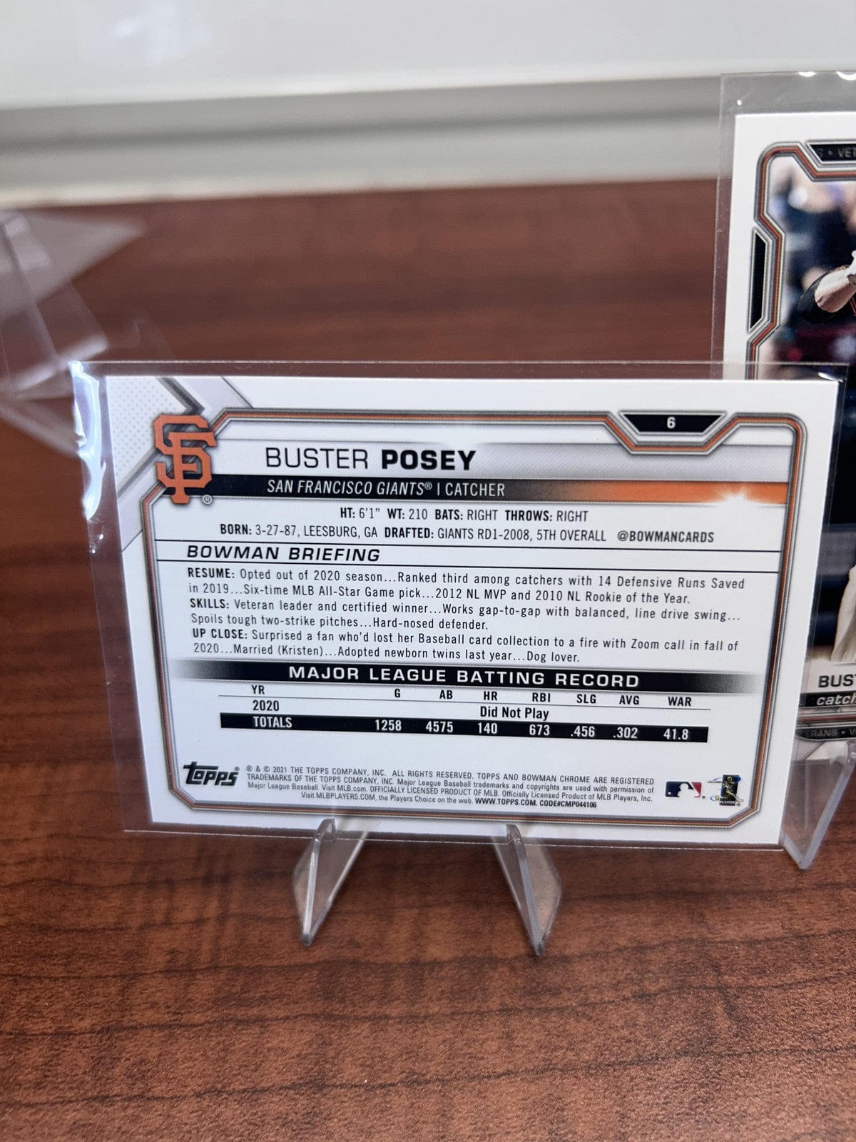 Cheap Sneaks Footwear/Sports Cards Baseball Card Buster Posey 2021 Bowman #6 San Francisco Giants
