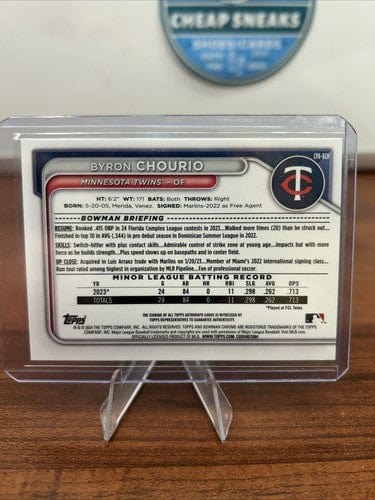 Cheap Sneaks Footwear/Sports Cards Baseball Card Byron Chourio 2024 Bowman Chrome 1st Bowman Green Lunar Auto /99 Minne