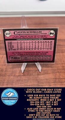 Cheap Sneaks Footwear/Sports Cards Baseball Card Calvin Schiraldi 1989 Topps #337 Chicago Cubs