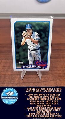 Cheap Sneaks Footwear/Sports Cards Baseball Card Calvin Schiraldi 1989 Topps #337 Chicago Cubs