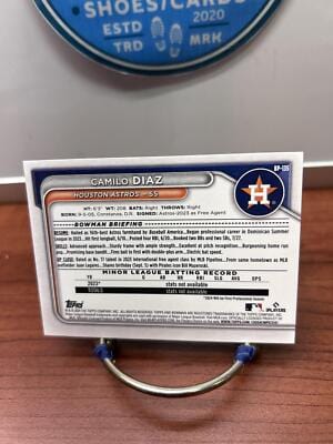 Cheap Sneaks Footwear/Sports Cards Baseball Card Camilo Diaz 2024 Bowman Prospects #BP-135 Houston Astros