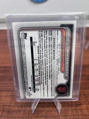 Cheap Sneaks Footwear/Sports Cards Baseball Card Carson Whisenhunt 2024 Bowman Chrome Prospects 1st Bowman Card #BCP-9