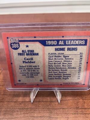 Cheap Sneaks Footwear/Sports Cards Baseball Card Cecil Fielder 1991 Topps #386 Detroit Tigers
