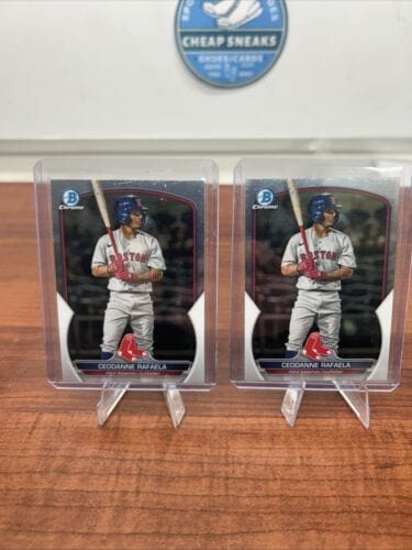 Cheap Sneaks Footwear/Sports Cards Baseball Card Ceddanne Rafaela 2023 Bowman Chrome Prospect Red Sox Card #BCP-29 + Bo
